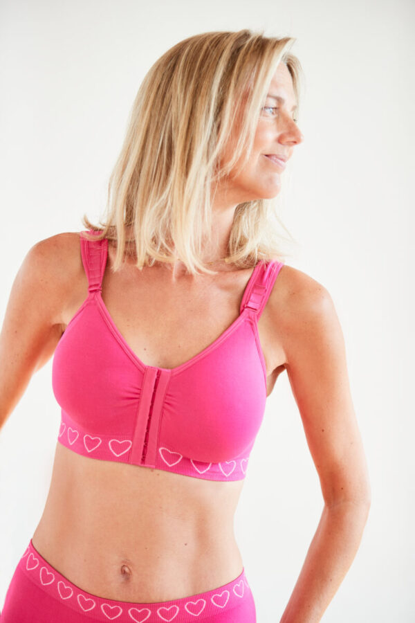 CRUK bra in hot pink